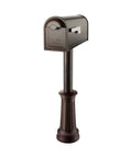 Redondo In-Ground Mailbox Post In Rubbed Bronze, 53-Inch Tall Galvanized Steel With ABS, Rugged Weatherproof Post For Standard 4x10 Mailbox Mount, Includes Hardware, Corrosion-Resistant Powder Coat Finish, Easy Install.
