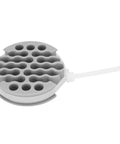 Straight Shooting Wire Comb For 30 Network Cables With Slick Slip Through Design And Zero Tangling Drama in gray color for server rack organization.
