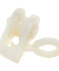 Mini Nylon Hook Pulleys Set 12 Pack With 360 Degree Rotation Lightweight Yet Solid And Durable Nylon Pulley Blocks For DIY Projects School Pulleys And Rigging Quiet Smooth Operation For Cables And Ropes, close-up white nylon hook pulley