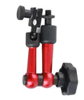 Red magnetic base holder for test indicator with M5 thread, universal flexible arm stand, quick release magnetic mount, easy move