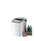 Freshly Chilled Bullet Ice Anytime With This Sick Countertop Ice Maker For Backyard Hangouts Compact Portable Design Drops Twenty Six Pounds Daily Self Cleaning Feature Keeps The Party Rolling, with ice and drinks.