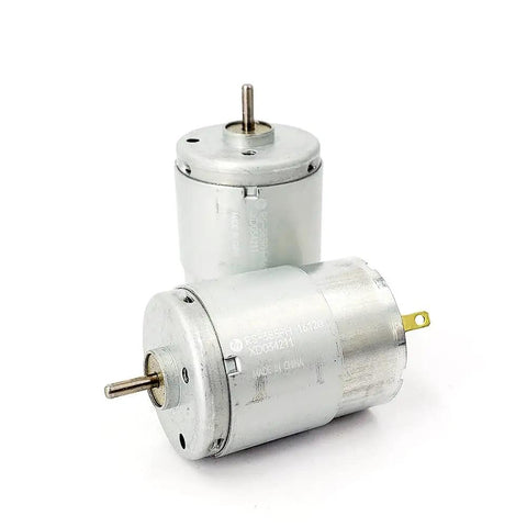 RS-385 Beast High Speed DC Motor 6V-24V 11000RPM Mini Carbon Brush Engine front and side view
