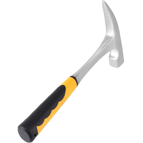 32oz Rock Pick Hammer With 12 Inch Carbon Steel Chipping Hammer Skid Handle Polished Tip Geologist Hammer For Mining Prospecting And Camping