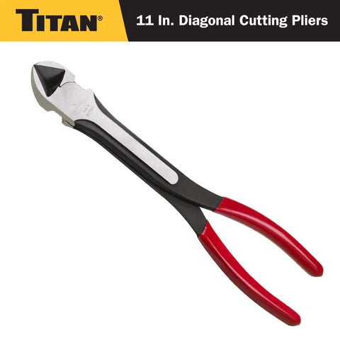 11-Inch Diagonal Cutting Pliers With Long Reach Induction-Hardened Cutting Edges And Non-Slip Vinyl Grips For Pro Grade Electricians And DIY Projects Today
