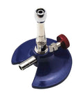 Gas Bunsen Burner For Dental Lab Tools Propane Light Lamp With Adjustable Flame And Air Intake; blue base, metal tube visible