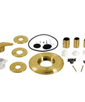 Universal Tub Trim Kit For Moen Showerscape Faucets, Brushed Brass Finish, 7 x 7 x 1.63, with faceplate, handle, lever, and screws