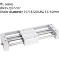 Premium Rodless Cylinder Guide Rod RMTL Series Pneumatic Component For Smooth Automation Cylinders In 10mm Size with linear motion rails.