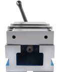 4 Inch Super Lock Precision CNC Machine Vise With Thrust Bearing For Rock Solid Clamping Power Built For Milling 4 Inch Jaw Width 1.259 Inch Jaw Height 45 Steel Jaws Ductile Iron Body Heavy Duty CNC Workholding front view