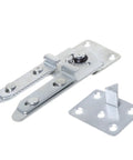 Heavy Duty Iron Sofa Hinge Bracket With Strong Bed Holder Connector For Sectional Furniture Setup with matte silver finish.