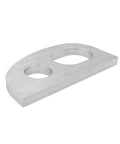 Side view of Durable Aluminum Bow Eye For Boats, Marine Rope Hole Hardware For Docking, 4.33 Inch Length, 0.39 Inch Thick, corrosion resistant