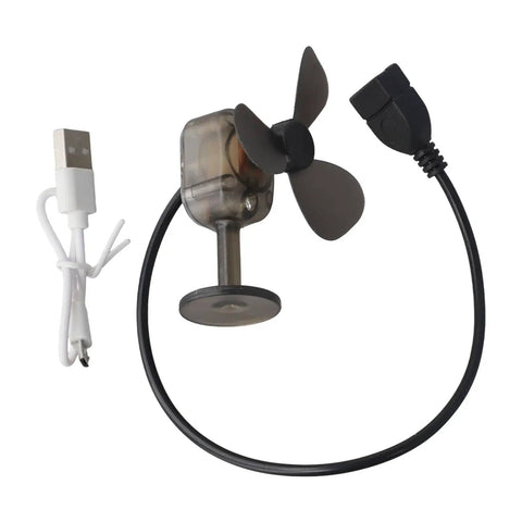 Compact 5W Wind Turbine Portable With LED Light For On The Go Power Lightweight Renewable Energy Generator shown with USB cable