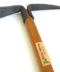 Ergonomic Camp Heavy Duty Pick Mattock With Forged Railroad Track Steel For Close Cultivating Weeding And Bedding Holes 16 Inch Length Fiberglass Handle Built To Last Pro Grade Beast featuring steel head and wooden handle