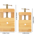 Sturdy Wooden Carving Clamp And Mini Bench Vise For Stone Seal Engraving, 2 sizes shown, durable wood construction.