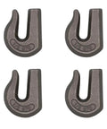 G70 Weld On Chain Grab Hooks Half Inch Heavy Duty Forged Hooks With 6600 Lbs WLL, four-pack on white background