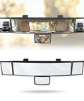 Level Up Your Daily Flow With This Hella Wide Panoramic Rearview Mirror For Tesla Cybertruck Boasting A Triple Panel Convex Setup.