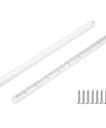 Premium Nine Inch Plastic Drawer Slides, Four Pack Side Mounted Guide Rails With Screws, white plastic drawer slides and screws.