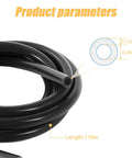 Coiled Heavy Duty Workhorse Flexible Silicone Vacuum Hose 10 Feet Long One Quarter Inch Inner Diameter 6mm High Temp 130 PSI Max Pressure