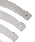 Total Shop Must Have Heavy Duty Round Corner Radius Router Template Set With Removable Jigs, close-up of curved jigs for router use.