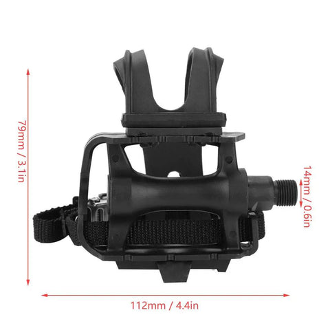 Durable Nylon Bicycle Pedals With Integrated Toe Clips And Straps For Spin Bikes And Kids Bikes Training Pedals With Non Slip Cages And Adjustable Straps One Pair