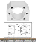 Ball Screw Nut Housing Seat Mount Bracket For SFU2005 And SFU2010 CNC Router Milling And Drilling One Piece Pro Grade Gear Up Fit Stable Mount CNC Accessory Base For Smooth Operation, aluminum alloy, DSG20H