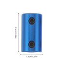 Ten Piece Blue Aluminum Motor Shaft Coupling Connectors 6mm Fit For 3D Printers And CNC Machines, detailed view of blue coupling