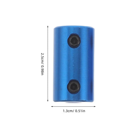 Ten Piece Blue Aluminum Motor Shaft Coupling Connectors 6mm Fit For 3D Printers And CNC Machines, detailed view of blue coupling