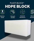 Dope HDPE Plastic Block 2 by 3 by 6 Inches for Machining, Prototyping, DIY Projects, Home Improvement and Engineering in the Workshop