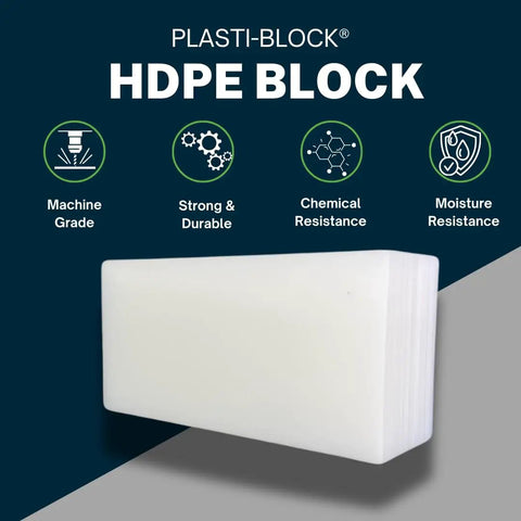 Dope HDPE Plastic Block 2 by 3 by 6 Inches for Machining, Prototyping, DIY Projects, Home Improvement and Engineering in the Workshop