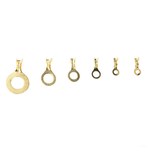Top Tier Brass Cable Lugs Kit With 150 PCS Ring Terminals For All Your Wiring Projects From M3 To M10 Non Insulated Crimp Connectors That Are Super Durable And Conduct Electricity Like A Charm Right Now! brass ring terminals in M3 to M10 sizes