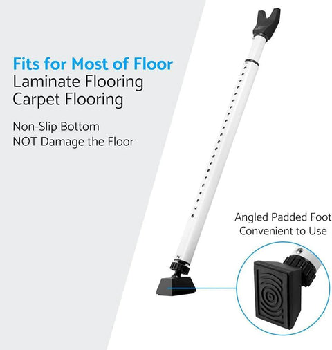 2 Pack Adjustable Door Security Bar For Hinged And Sliding Doors Telescopic Locking Pole From 29 Inches To 45 Inches Non Slip
