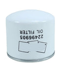 Oil Filter Element For Screw Air Compressor Spare Parts 22496905 Replacement Filter, white metal canister shown upside down