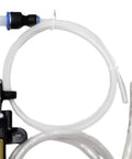 Heavy Duty Commercial 12V Electric Fluid Transfer Pump For Oil And Gasoline with transparent tubing and connectors.