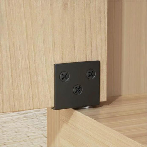 Concealed Cabinet Hinges 2 Pack Invisible Up And Down Door Pivot for wood panels, shown installed on wooden cabinet, heavy duty all metal