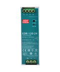 24V 5A DIN Rail Power Supply, 120W, Universal 90-264 VAC Input, Efficiency Up To 87.5%, Output Adjustable From 24 To 28V DC, Heavy-Duty 24V Power Supply For Industrial Control Panels, Automation And Networking Gear, front view