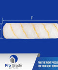 No-Shed Microfiber Paint Roller Covers Half Inch Nap, 9 Inch Length, 5 Pack For Smooth Walls And Drywall, Ultra Durable