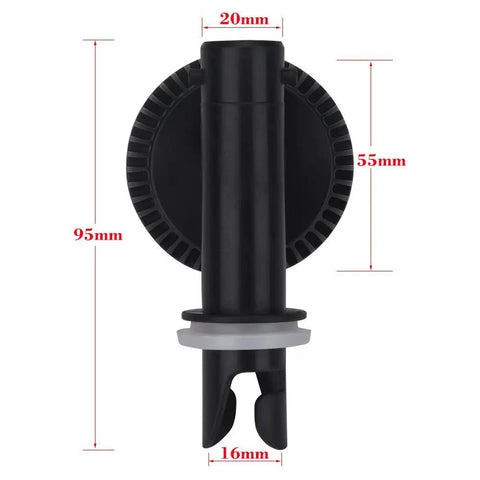 Inflatable Boat Pressure Gauge For Kayaks And Rafts, Pro Grade Nylon Build, 0 To 0.35 Bar And 5.08 Psi Range, shown with dimensions