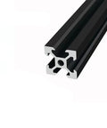 Black 2020 V Slot European Standard Anodized Aluminum Profile Extrusion For CNC And 3D Printer Linear Rail 750mm