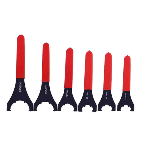 Premium Alloy Steel ER Collet Chuck Holder Set With Spanner Wrench For Precision CNC Milling And Lathe Machining High Rigidity Low Runout Tool Clamping spanner wrenches in various sizes