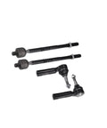4 Piece Front Inner Outer Tie Rod Ends Kit For Buick Verano, Chevrolet Cruze, Chevrolet Volt, Front Suspension Steering Tie Rod Link Set, Left And Right Ends, OE EV800884 ES800949 black steel tie rods