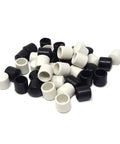Rubber Door Stop Bumper Caps 40 Pack Replacement Covers For Wall Floor And Door Protection Door Stopper Ends For Skirting Boards 0.39 Inch Inner And 0.5 Inch Outer Two Color Options