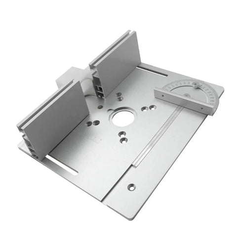 Dioche Aluminum Alloy Router Table Insert Plates Set For Woodworking, 240x200mm, heavy duty milling board for engraving and trimming.
