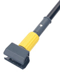 Heavy Duty Metal Mop Handle 58 Inch Industrial Mop Stick with Jaw Clamp Grip for Secure Mop Head Change and Floor Cleaning Replacement Holder