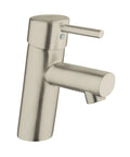 Concetto Single Hole Bathroom Faucet With Single Handle S Size Brushed Nickel 1.2 GPM EcoJoy Water Saving SilkMove Ceramic Cartridge