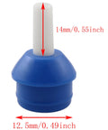 12-Piece Manual Solder Sucker Gun Heads With Universal Suction Nozzles And Vacuum Desoldering Pump For PCB IC Removal, 13-Inch DS-017 Model, Durable Blue nozzle with dimensions