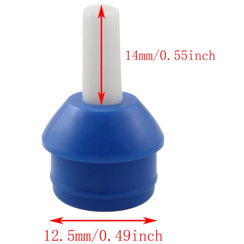 12-Piece Manual Solder Sucker Gun Heads With Universal Suction Nozzles And Vacuum Desoldering Pump For PCB IC Removal, 13-Inch DS-017 Model, Durable Blue nozzle with dimensions