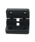 Resin positioning torque hinge, black, with mounting base and 90-degree limit for medical equipment