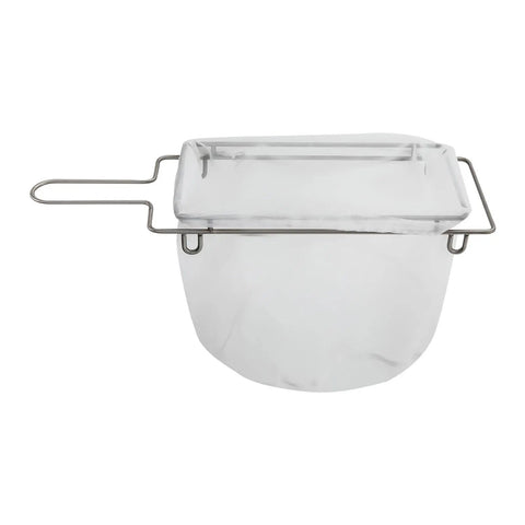 Heavy Duty Mobile Fryer Filter Machine 370W With 55L Cart For Restaurants And Stores. Stainless Steel mesh filter with handle for oil filtration.