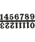 DIY Clock Numerals Replacement Kit With Arabic And Roman Numbers 12 Piece Quartz Clock Parts Set in black Arabic finish