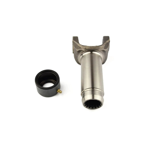 Premium Rear Drive Shaft Slip Yoke With Beefy Steel Build For Rock Solid Durability And Straight Up Easy Swap Fitment On 1966 Through 1997 Chevy Gmc Honda Isuzu 4wd Drivetrain Components And Auto Parts with a black seal. 