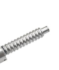 Close-up of SFU1204 Rolled Ball Screw With 22mm Ball Nut BK10 BF10 End Machined for CNC showing right hand thread and smooth rod surface